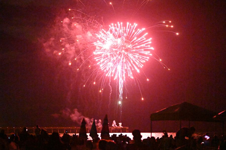 Fireworks from Navarre Beach